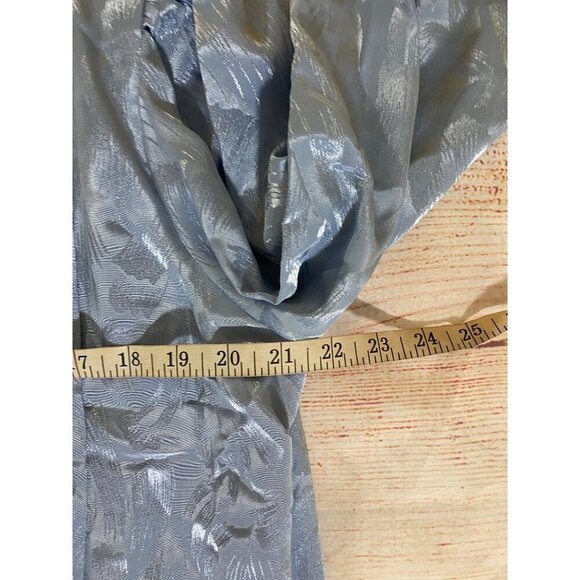 Vintage In The Mood Women's Blue Long Sleeve Pleated Blouse - 18 - Picture 8 of 13